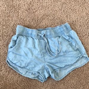 Cambray drawstring shorts